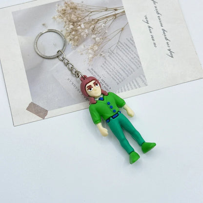 New K-pop Demon Hunters Anime Figure Keyring for Students Car Keychains Rumi Mira Zoey Pendants Backpack Decoration Key Ring