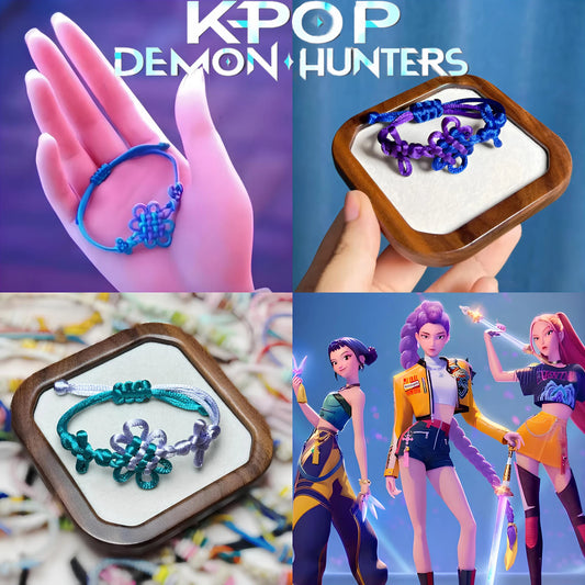 K-Pop Demon Hunters Bracelet Idol Squad Cord Bracelet Witch Slayer Adjustable Lucky Knot Talisman For Protection & Strength