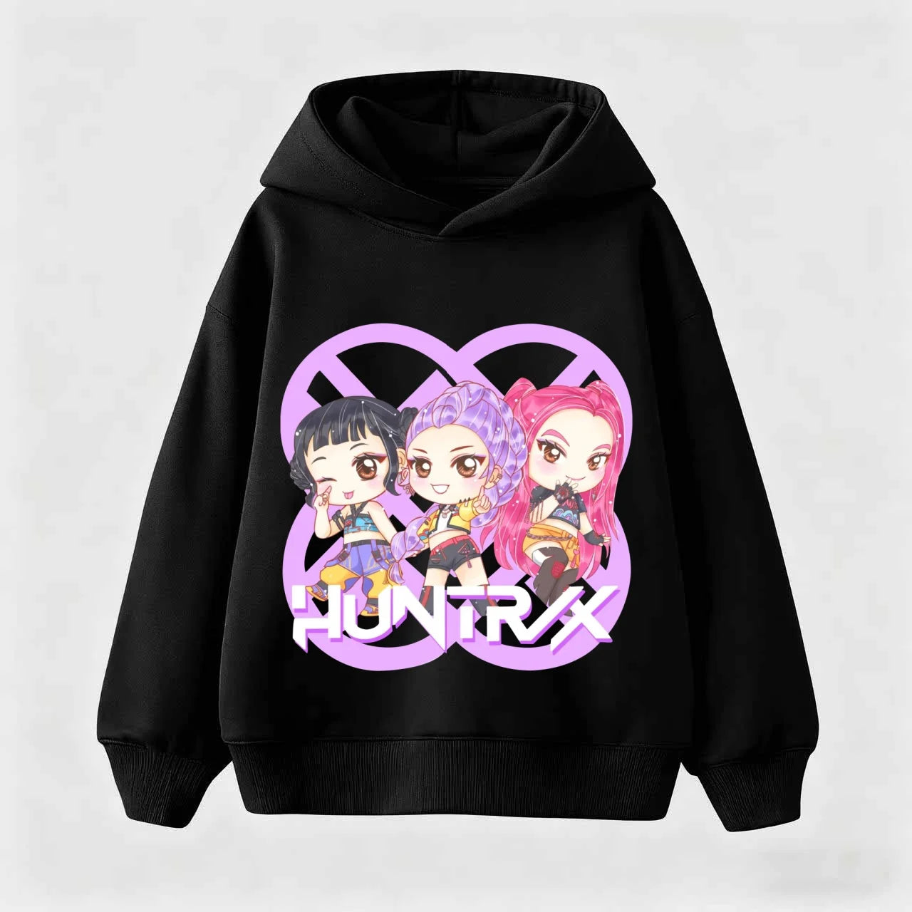 Cuddly Soft K-POP: Demon Hunters Hoodie for Kids - Playful Cartoon Pullover, Ultra-Comfy & Trendy for Everyday Funs Gif