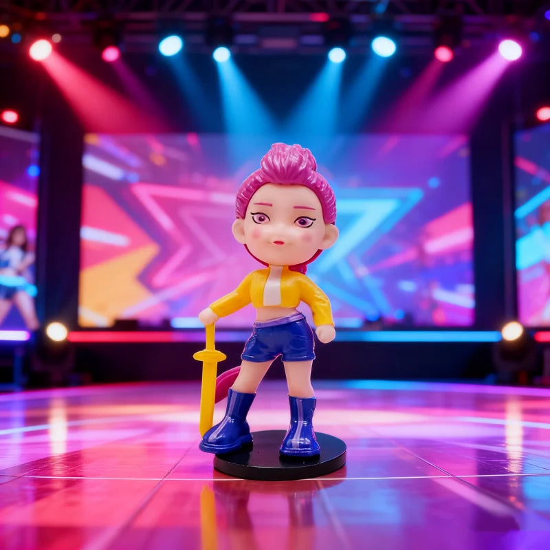 6pcs/set New Kpop Demon Hunters Figure Series Anime Handmade Model Trendy Bedroom Decoration Boy Girl Gift Box Gift