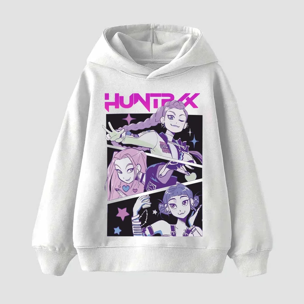 Girls Fashion Casual Sweatshirt Movie New Kids K-Pop Demon Hunters Hooded Tops Toddler Girl Clothes KPop Demon Hunters Hoodie