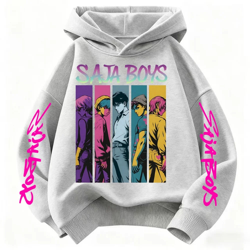 Y2K KPop Demon Hunters Hoodies Teenage Girls Boys Rumi KPop Demon Hunters Hoody Autumn Casual Long Sleeve Children's Clothing