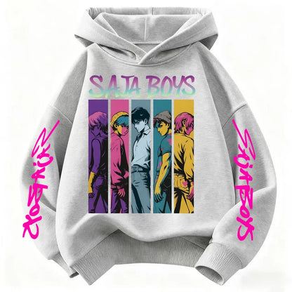 Y2K KPop Demon Hunters Hoodies Teenage Girls Boys Rumi KPop Demon Hunters Hoody Autumn Casual Long Sleeve Children's Clothing