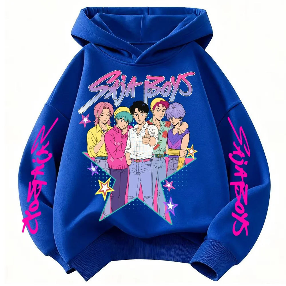 KPop Devil Hunter Printed Children's Cartoon Fashion Autumn Casual Warm Coat Hoodie