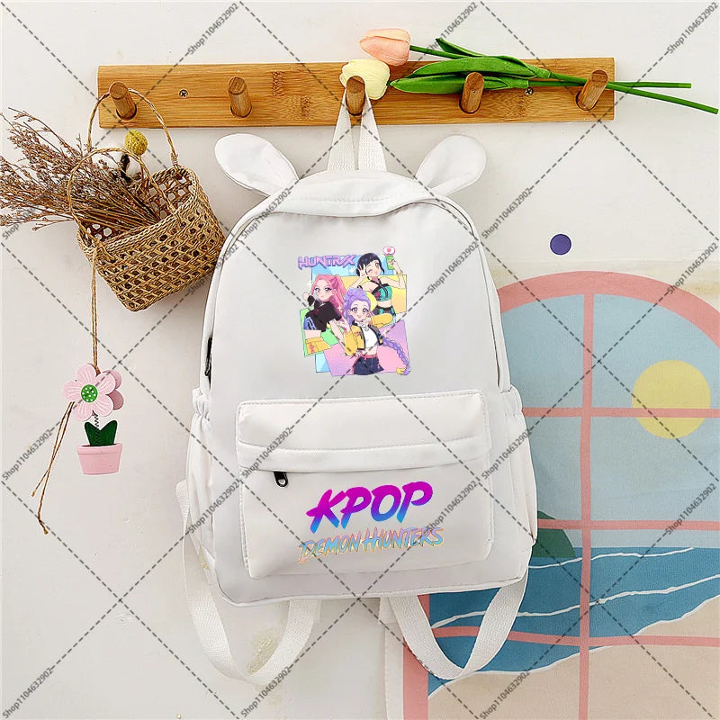 KPop Demon Hunteres Students Backpacks Cartoon Anime Graphic Print Backpack Boys Girls Fashion Schoolbag Back To School Gifts