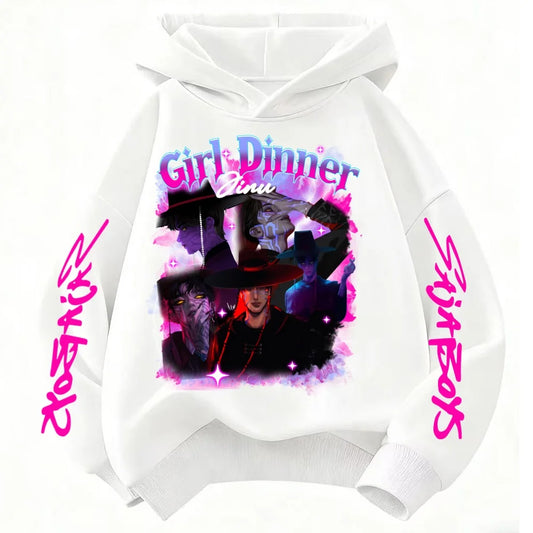 KPop Demon Hunters Huntrix Hoodie Kids Hooded Sweatshirt Baby Girls Pullover Hoodies Boys Fashion Outerwear Children's Clothing