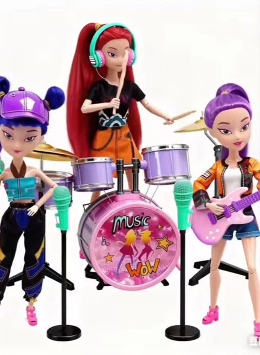 Anime Doll Toys Kpop Demon Hunters Action Figure Toy Rumi Mira Zoey Beautiful Princess Baby Girl Dolls Plastic DIY Toy for Girls