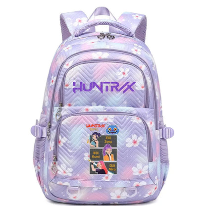 KPop Demon Hunters Backpack Rumi Mira Zoey HUNTR/X Saja Boys Print Cartoon School Bag Large Capacity Student Travel Backpacks