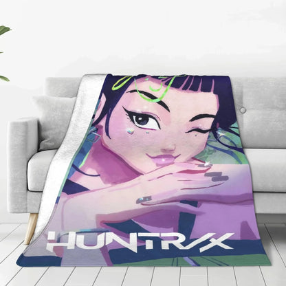 K-Pop Devil Hunter Blanket Is Suitable For Home Bedding And School Bedding. It Is A Must-Have Flannel Gift For Dormitories