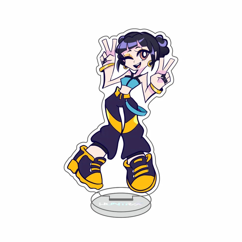 Anime Kpop Demon Hunters Huntrix Saja Boys Acrylic Stand keychains Rumi Zoey Mira Sold My Soul Decorations cosplay Fans Gifts