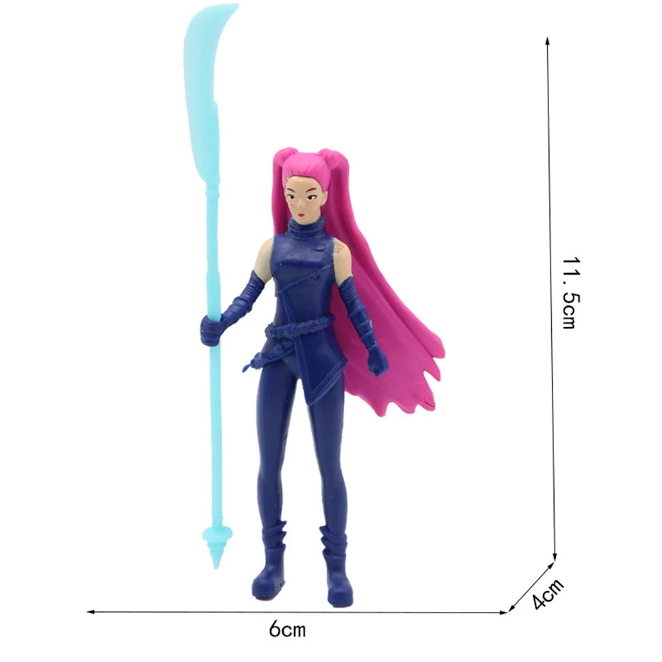 5/8pcs/Set Anime Kpop Demon Hunters Action Figure Toy Derpys Tiger Rumi Mira Zoey Sussy Figurine Doll For Kid Fans Gift Ornament