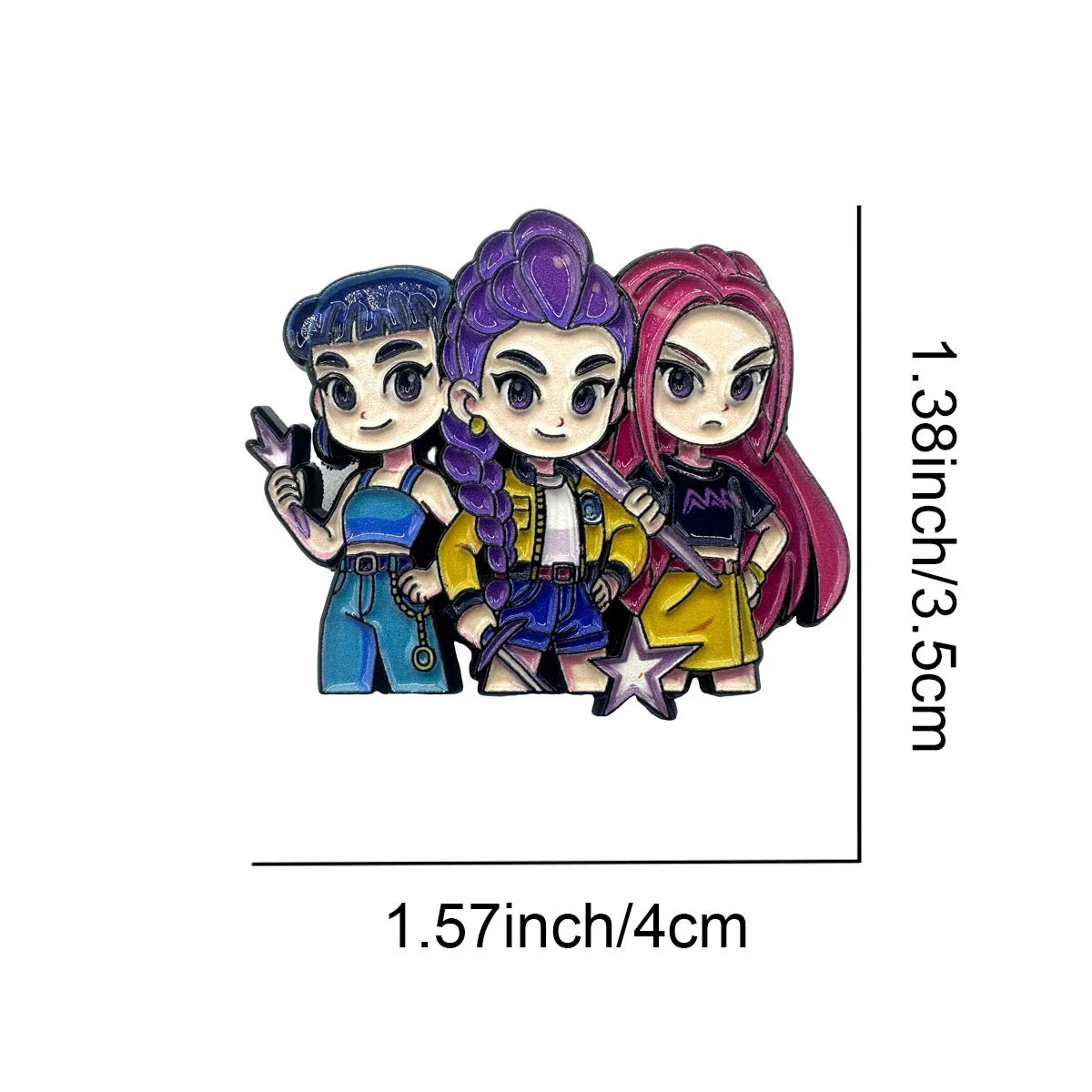 Kpop Demon Hunters Brooch Pines Lapel Pins Badge on Backpack Clothing Accessories Fashion Jewelry Friends Gifts Decorations Gift