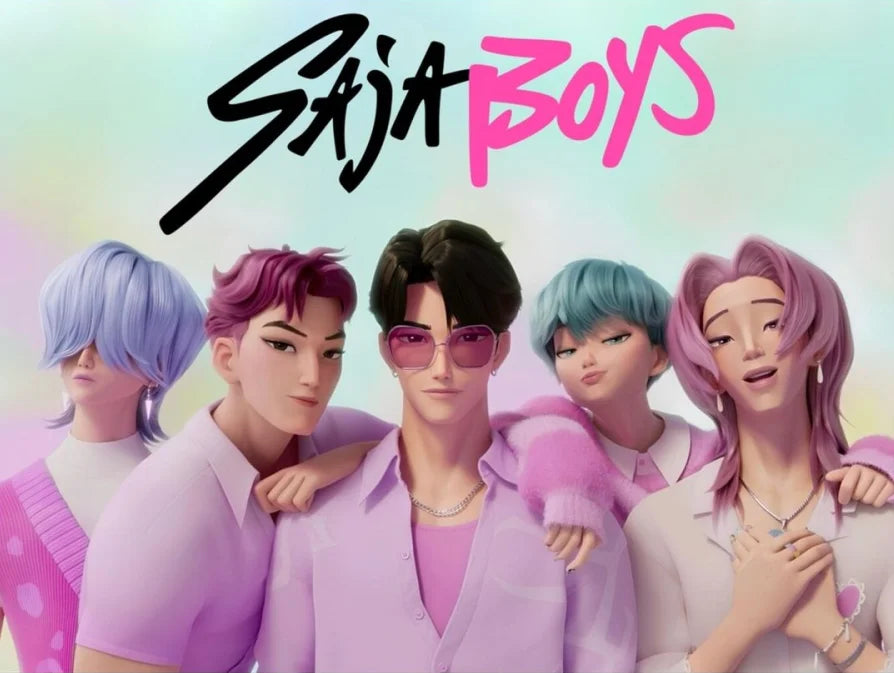 Saja Boys K Pop Demon Hunters Movie Poster Print For Bedroom Living Room Decor Cartoon Music Band Canvas Painting Wall Art