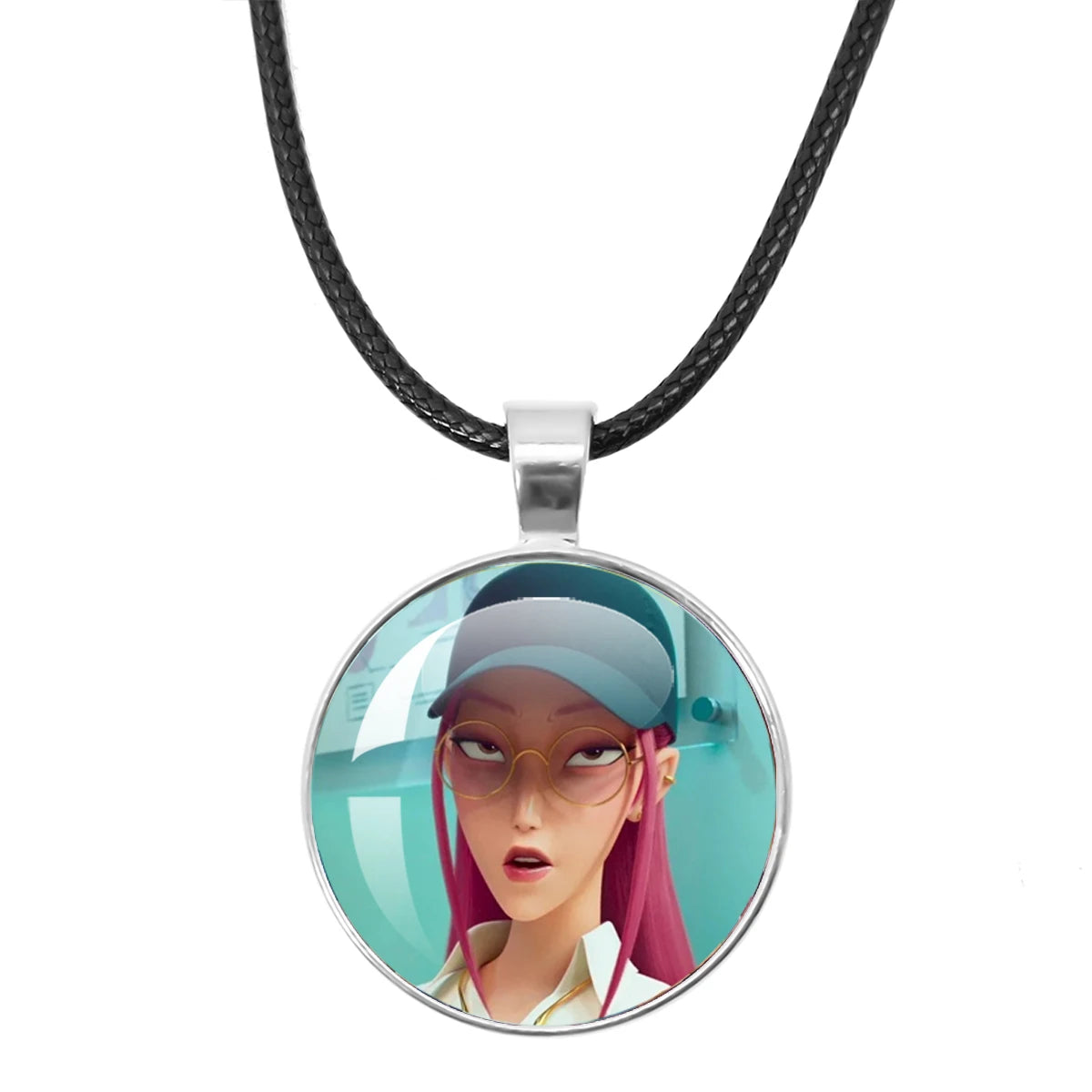 KPop Demon Hunters Leather Rope Necklace Huntr-x Rumi Zoey Mira Pendant Necklace Jewelry Accessories Cosplay Props Fans Gifts