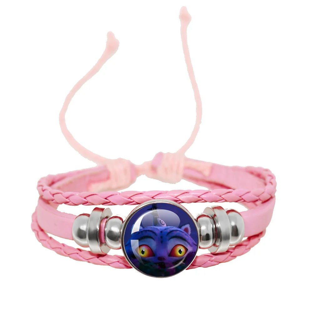 KPop Demon Hunters Pink Handmade Glass Bracelet Huntr-x Rumi Zoey Mira Bangles Jewelry Accessories Fans Couples Gift