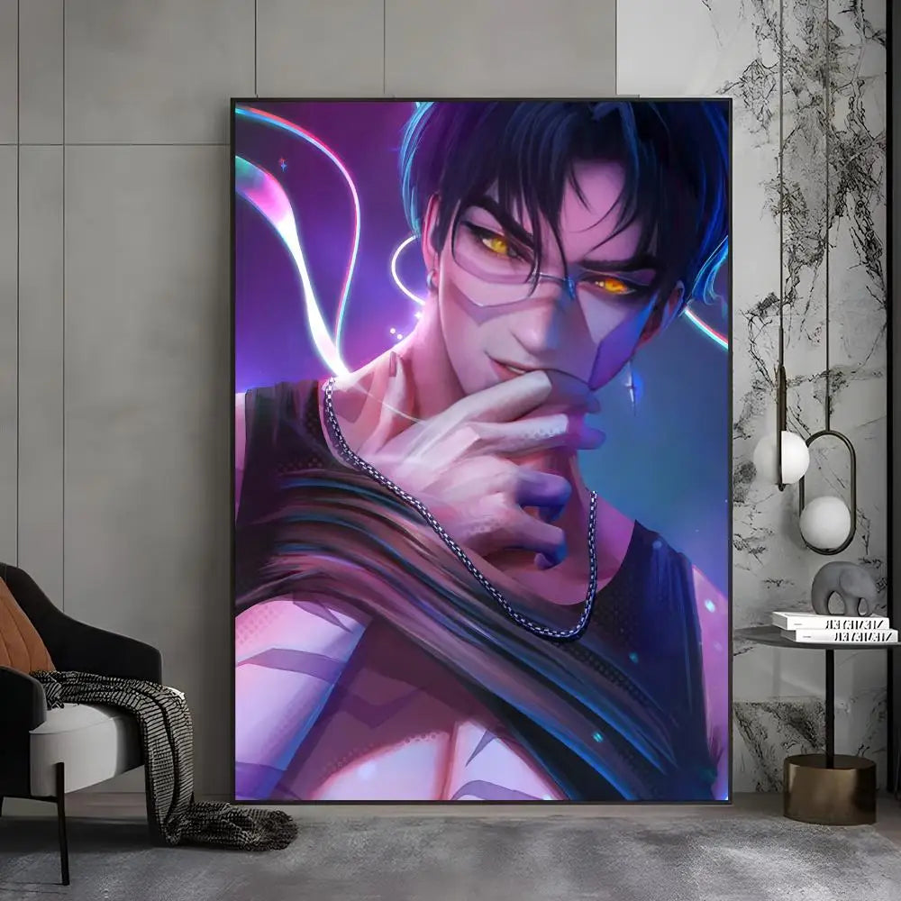 KPop S-saja Boys Demon Hunters  Poster Premium Aesthetic Posters Sticker For Living Room Or Bar Painting Decoration Wall Art