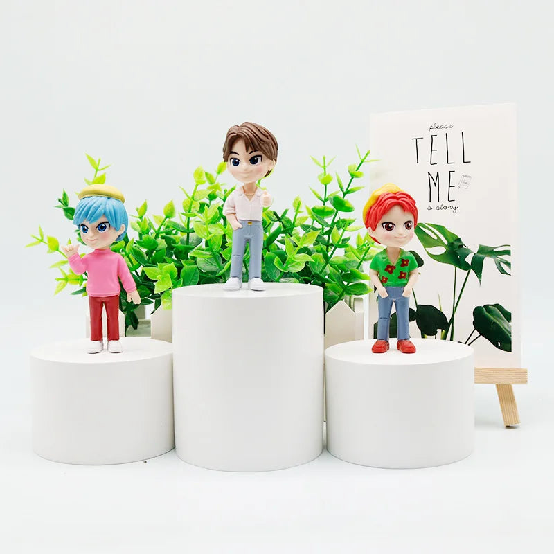 10pcs/Set K-pop Demon Hunters Anime Figure Toys PVC Model Derpys Tiger Rumi Mira Zoey Sussy Figurine Doll Fans Christmas Gift