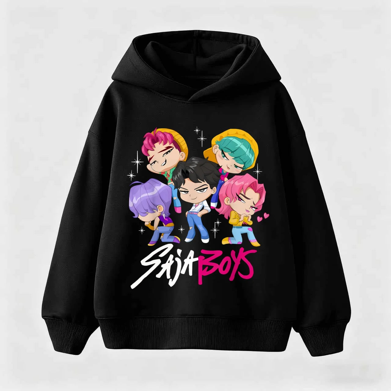 KPop Demon Hunter Rumi Derpy Cartoon Girls Boy Hooded Sweatshirt Warm Children's Korean Wave Fashion Casual Tops Casual Clothing