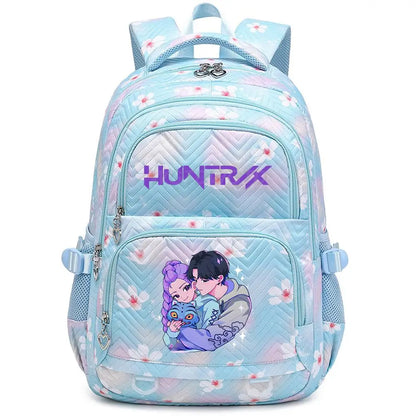KPop Demon Hunters Backpack Rumi Mira Zoey HUNTR/X Saja Boys Print Cartoon School Bag Large Capacity Student Travel Backpacks