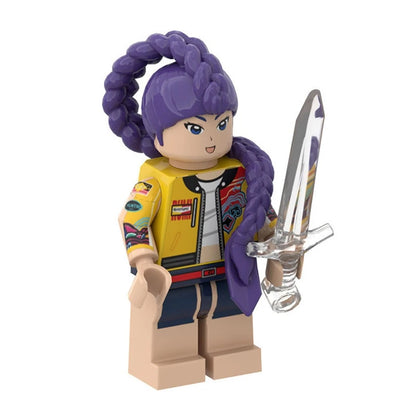 KPOP Demon Hunters Cartoon Model Ornament Kawaii Mini Action Figure Assembly Fans Collection Figures Desktop Decoration Gift