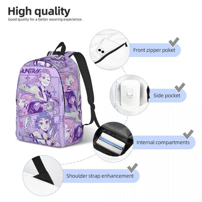 K-Pop Demon Hunters Team Anime Backpack College Backpacks Teen Colorful Large High School Bags Casual Rucksack
