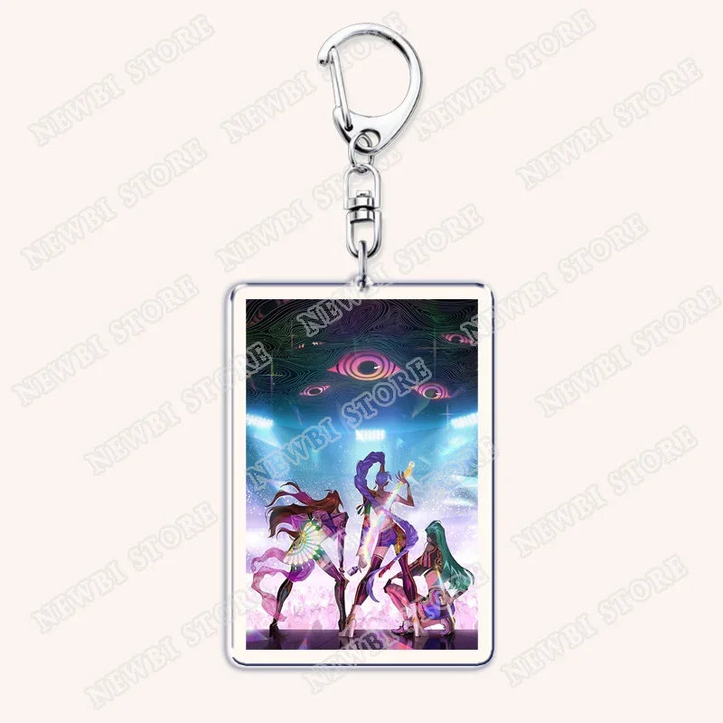 HOT Kpop Demon Hunters Huntrix Saja Boys Keychains for Accessories Bag Rumi Zoey Jinu Ramen Ramyeon Keyring Jewelry Fans Gifts