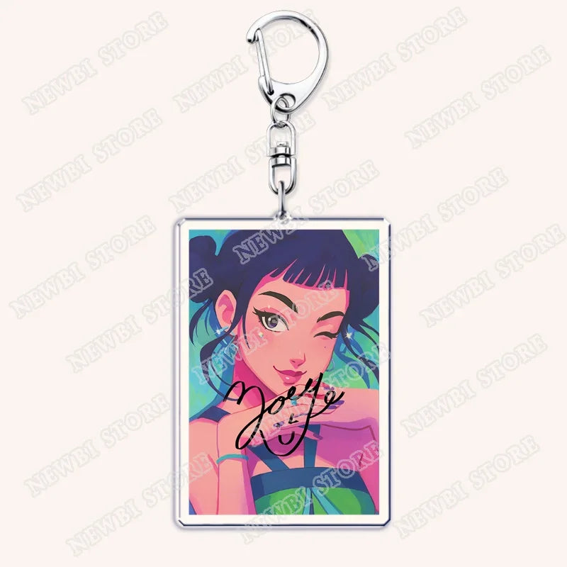 HOT Kpop Demon Hunters Huntrix Saja Boys Keychains for Accessories Bag Rumi Zoey Jinu Ramen Ramyeon Keyring Jewelry Fans Gifts