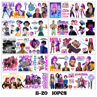 k-pop Demon Hunters wrapping Transfer cups HUNTRX Decal Rumi kpop saja boys Uvdtf Bottle k pop Stickers Uv Dtf Car Huntrix Wraps
