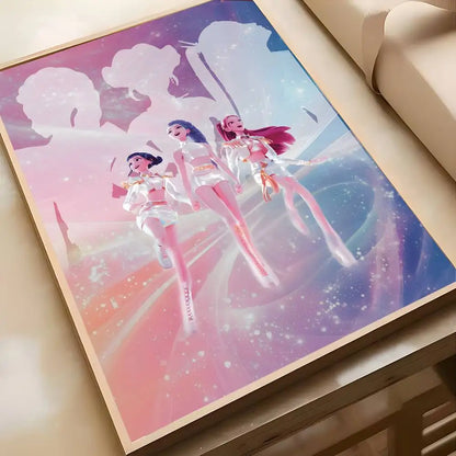 1PC K-POP DEMON HUNTERS Poster High-definition art sticker Self adhesive waterproof home decoration for living rooms bedrooms