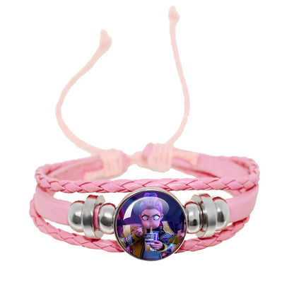 KPop Demon Hunters Pink Handmade Glass Bracelet Huntr-x Rumi Zoey Mira Bangles Jewelry Accessories Fans Couples Gift