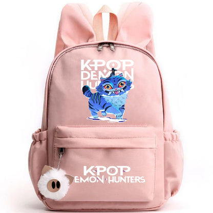 KPop Demon Hunter Backpack for Girls Boys Children Rucksack Casual School Bags Travel Rabbit Ears Backpacks Mochila gift bags