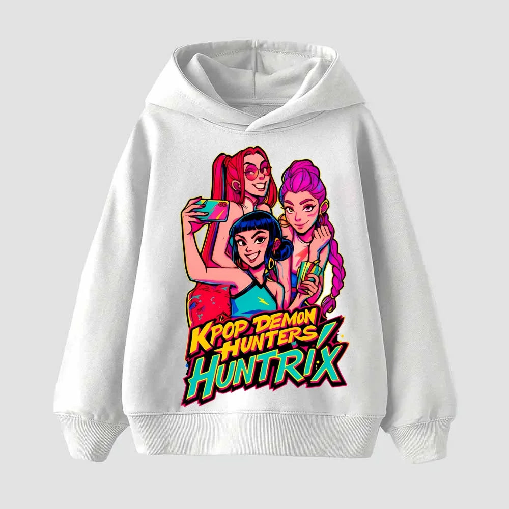 KPop Demon Hunter Huntrix Children's Sweatshirt Autumn New Boys Girls Fashion Street Pullover Children's Clothing
