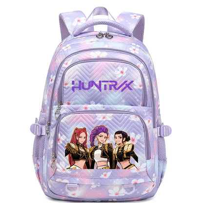 Kpop Demon Hunters Backpack Cartoon Rumi Mira Zoey HUNTR/X Saja Boys Print Schoolbag Large Capacity Student School Bas for Girls