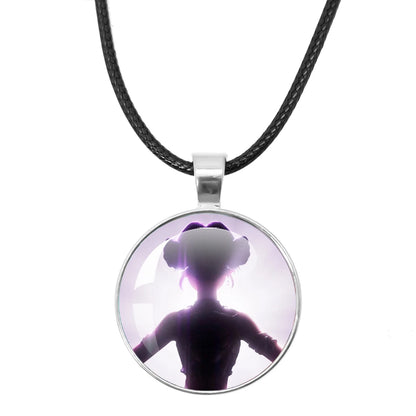 KPop Demon Hunters Leather Rope Necklace Huntr-x Rumi Zoey Mira Pendant Necklace Jewelry Accessories Cosplay Props Fans Gifts