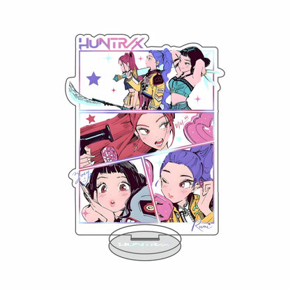 Anime Kpop Demon Hunters Huntrix Saja Boys Acrylic Stand keychains Rumi Zoey Mira Sold My Soul Decorations cosplay Fans Gifts