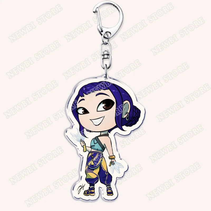 Kpop Demon Girls Huntrix Saja Boys Keychains for Accessories Bag Marcus Rumi Zoey Jinu Ramen Ramyeon Keyring Jewelry Fans Gift