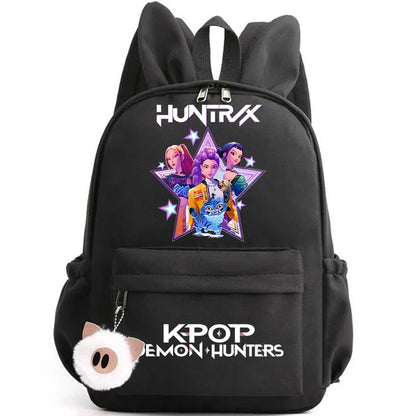 KPop Demon Hunter Backpack for Girls Boys Children Rucksack Casual School Bags Travel Rabbit Ears Backpacks Mochila gift bags