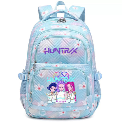 Kpop Demon Hunters Backpack Cartoon Rumi Mira Zoey HUNTR/X Saja Boys Print Schoolbag Large Capacity Student School Bas for Girls