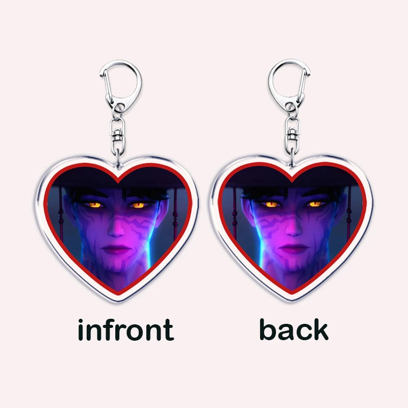 Kpop Demon Girls Keychain for Accessories Huntrix Saja Boys Rumi Zoey Jinu Derpy Tiger Keyrings Key Chains Jewelry Fans Gifts