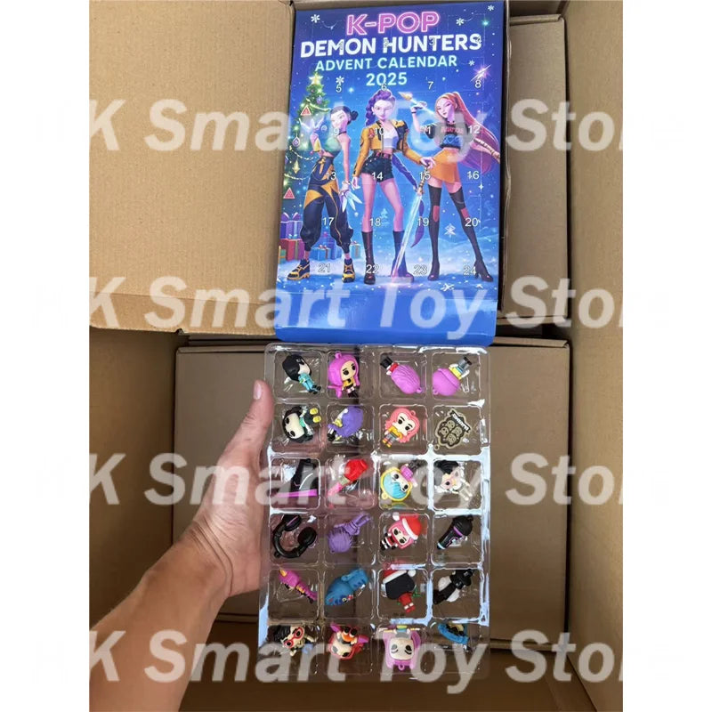 In stock Christmas Kpop Demon Hunting 24pc Advent Calendar Surprise Blind Box K pop Dolls Halloween Boxes Figure Gifts Kids Toys