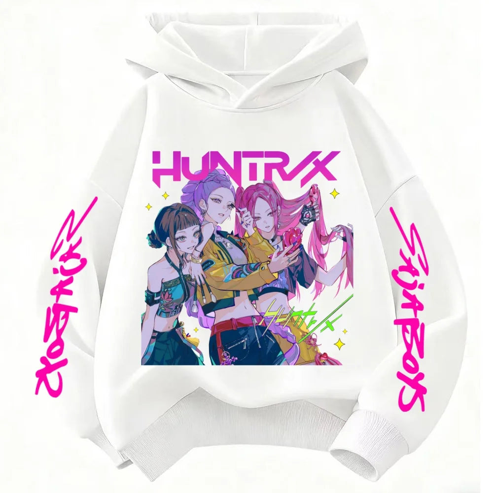 Toddler 3-12 Year Coat Boys Girls Tops Spring Leisure Sweatshirr Clothing 2026 Children Hoodie Popular Movie KPop Demon Hunters