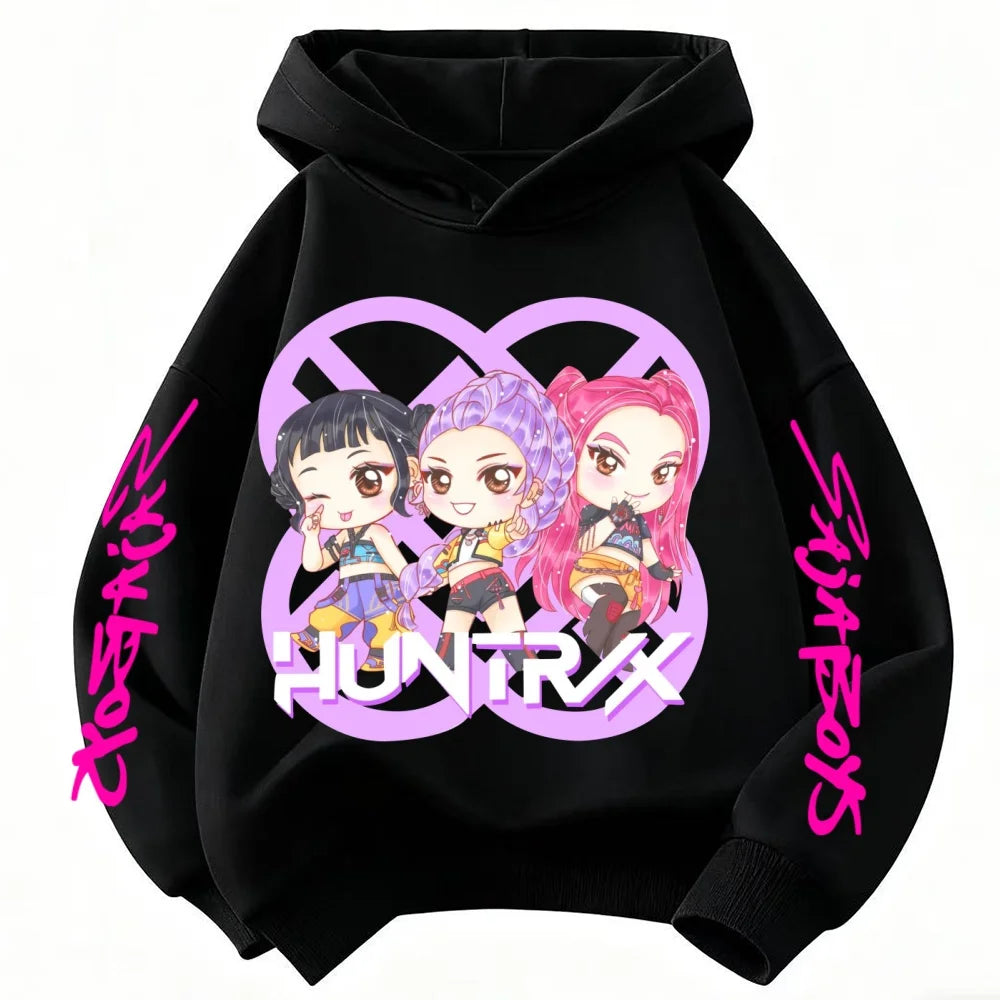 Kids Anime Demon Slayer Tomioka Print Cotton Hoodie Unisex Boys Girls Casual Tshirt 100-160cm Childrens Cartoon Clothes
