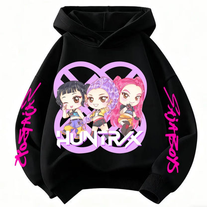 Kids Anime Demon Slayer Tomioka Print Cotton Hoodie Unisex Boys Girls Casual Tshirt 100-160cm Childrens Cartoon Clothes
