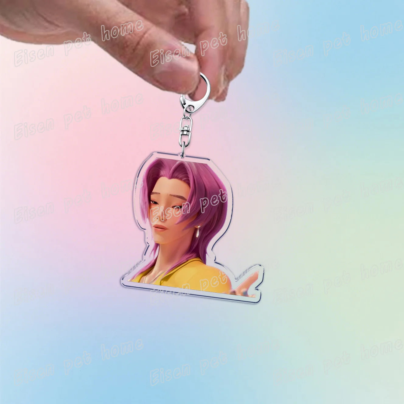 Kpop Demon Hunters Huntrix Saja Boys Keychain Llavero Accessories Bag Rumi Zoey Jinu Ramen Keychains Keyrings Jewelry Fans Gift